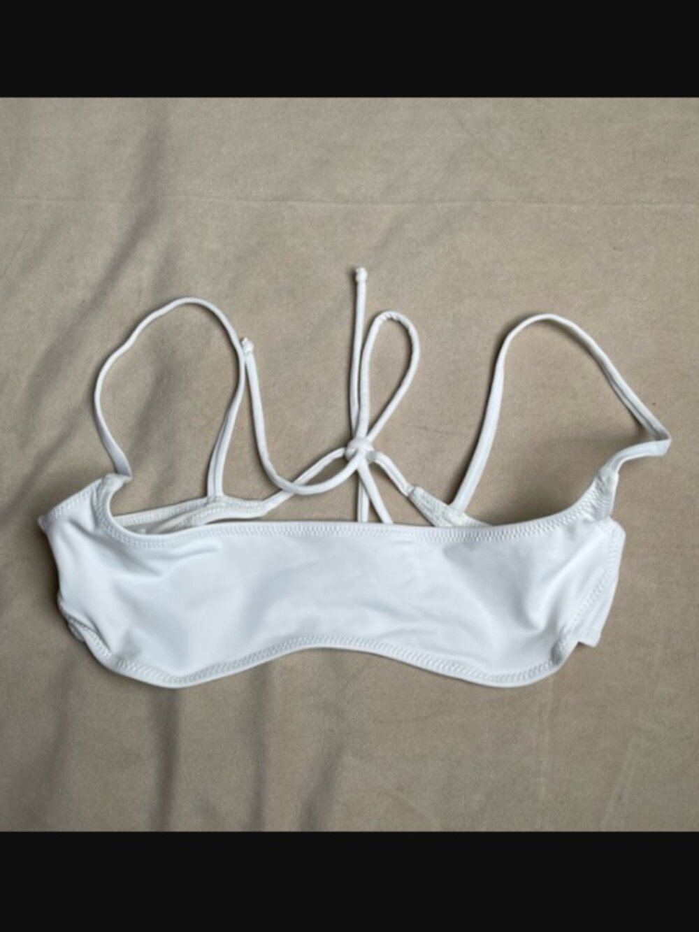 NWOT SKIMS Swim Micro Scoop Bikini Top Shade Snow White Size Small - Picture 5 of 7